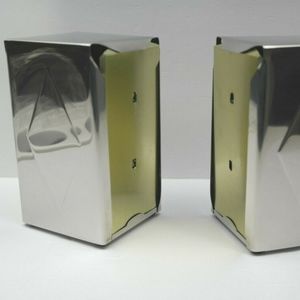 Lot of 2 Double-Sided Napkin Dispensers Stainless